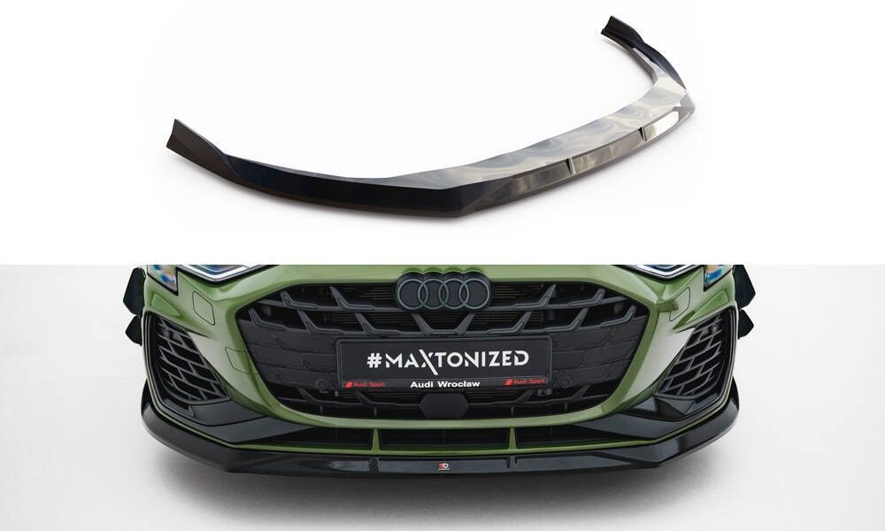 Front Lippe / Front Splitter / Frontansatz V.3 für Audi S3 8Y Facelift von Maxton Design