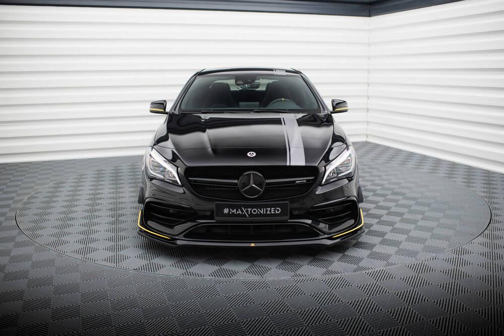 Front Lippe / Front Splitter / Frontansatz V.3 für Mercedes-Benz CLA 45AMG Aero C117 Facelift von Maxton Design