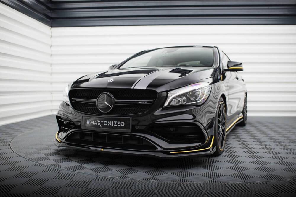 Front Lippe / Front Splitter / Frontansatz V.3 für Mercedes-Benz CLA 45AMG Aero C117 Facelift von Maxton Design