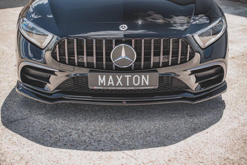 Front Splitter / Cup Schwert / Frontansatz V.3 für Mercedes-CLS AMG-Line C257  von Maxton Design