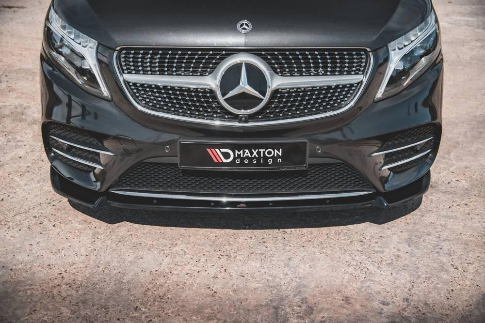 Front Lippe / Front Splitter / Frontansatz V.3 für Mercedes-Benz V-Klasse AMG-Line W447 Facelift von Maxton Design