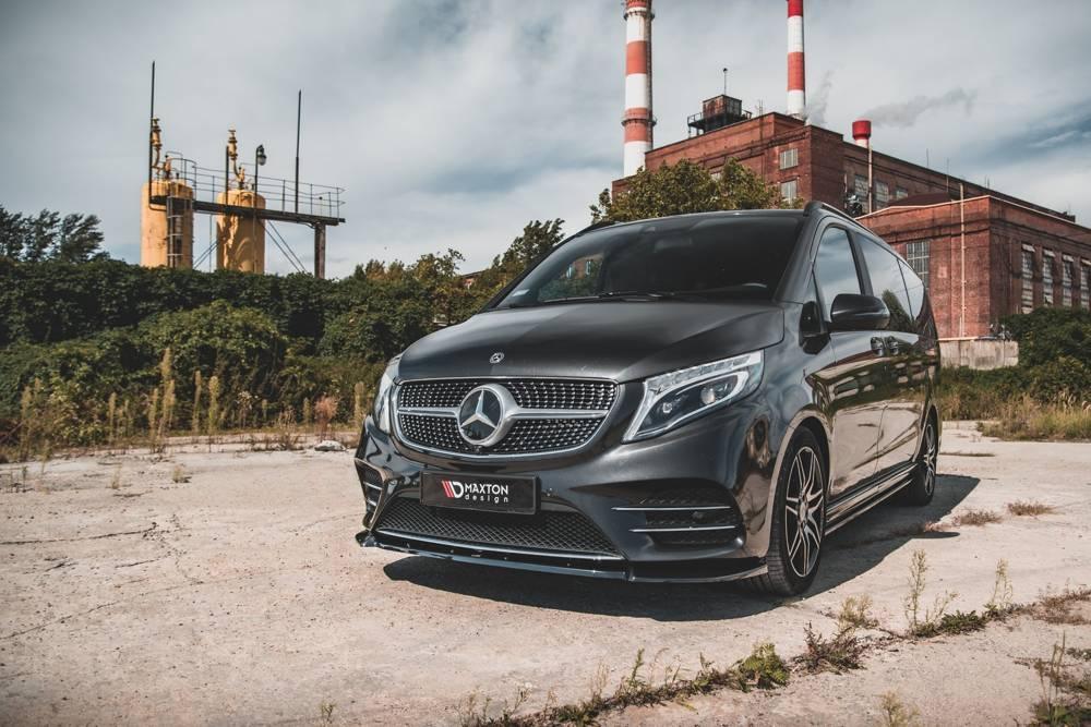 Front Lippe / Front Splitter / Frontansatz V.3 für Mercedes-Benz V-Klasse AMG-Line W447 Facelift von Maxton Design