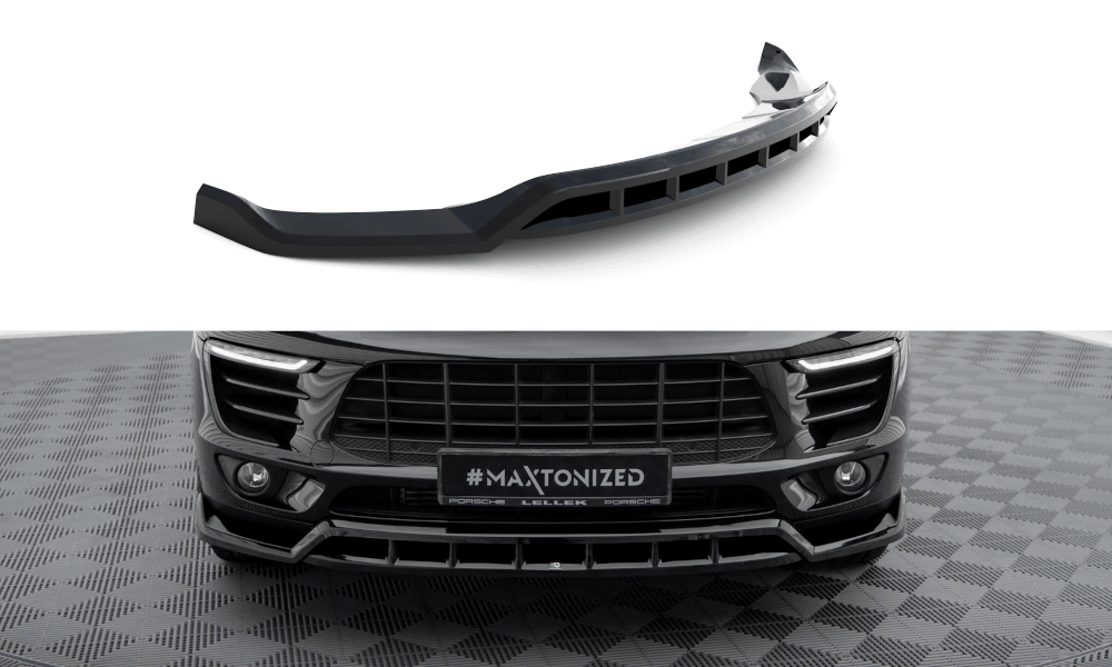 Front Lippe / Front Splitter / Frontansatz V.3 für Porsche Macan Mk1 von Maxton Design