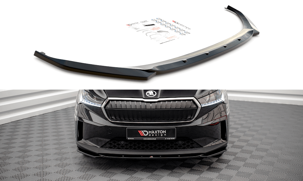 Front Splitter / Cup Schwert / Frontansatz V.3 für Skoda Enyaq IV von Maxton Design