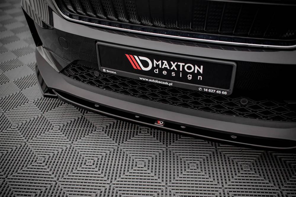 Front Splitter / Cup Schwert / Frontansatz V.3 für Skoda Enyaq IV von Maxton Design