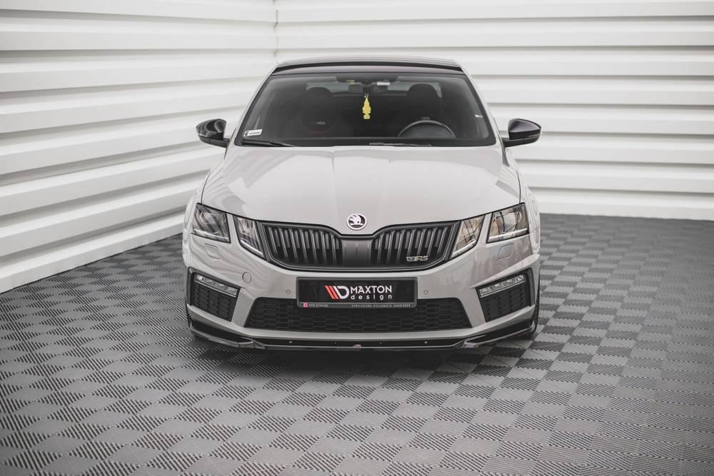 Front Splitter / Cup Schwert / Frontansatz V.3 für Skoda Octavia RS Mk3 Facelift von Maxton Design