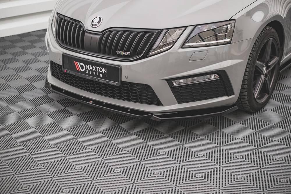 Front Splitter / Cup Schwert / Frontansatz V.3 für Skoda Octavia RS Mk3 Facelift von Maxton Design