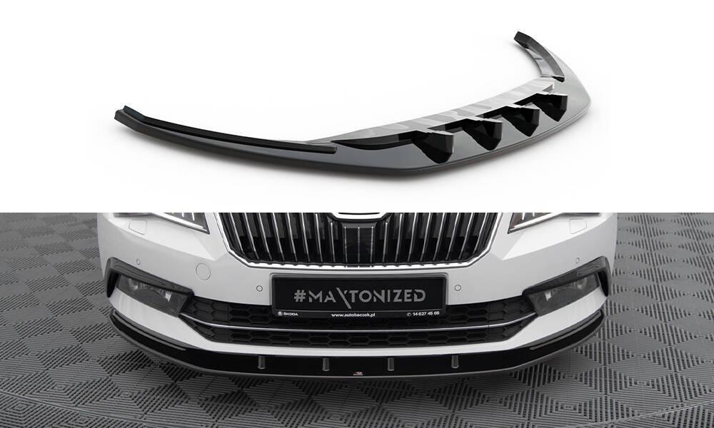 Front Lippe / Front Splitter / Frontansatz V.3 für Skoda Superb 3V von Maxton Design