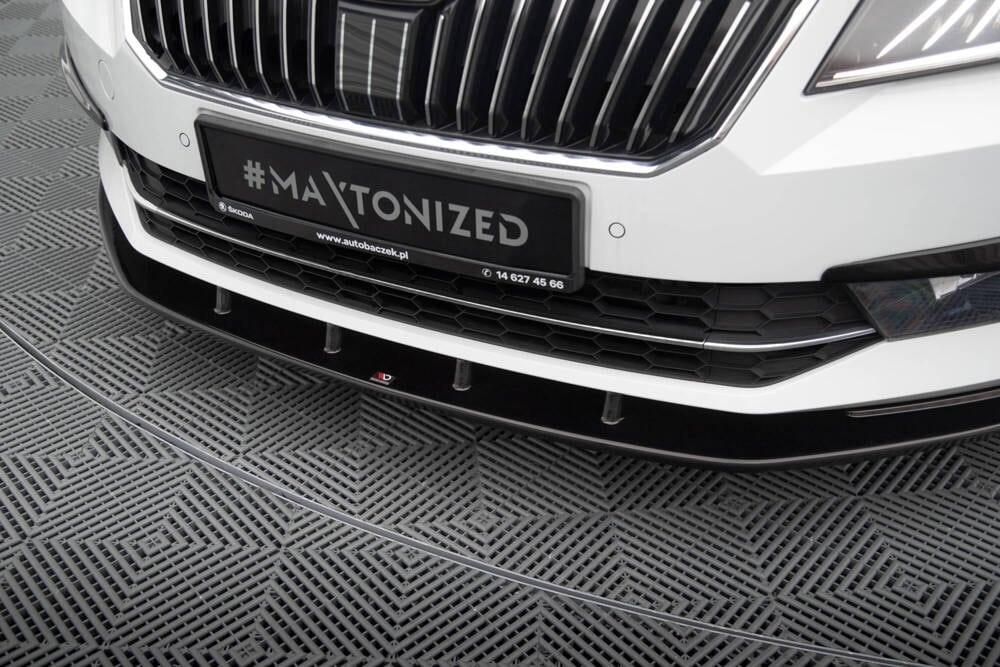 Front Lippe / Front Splitter / Frontansatz V.3 für Skoda Superb 3V von Maxton Design