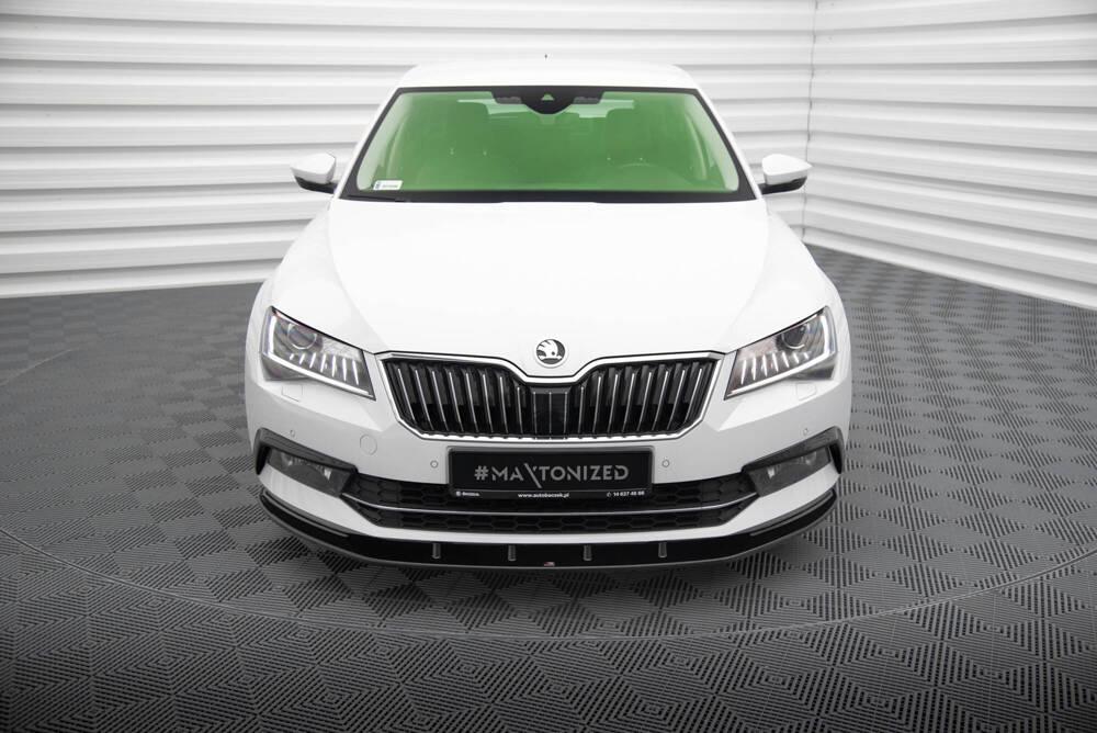 Front Lippe / Front Splitter / Frontansatz V.3 für Skoda Superb 3V von Maxton Design