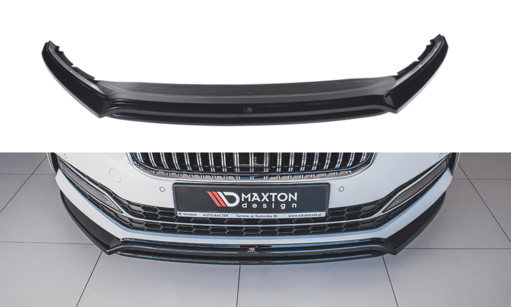 Front Diffusor / Front Splitter / Cup Schwert / Frontansatz V.3 für Skoda Superb 3V FL von Maxton Design