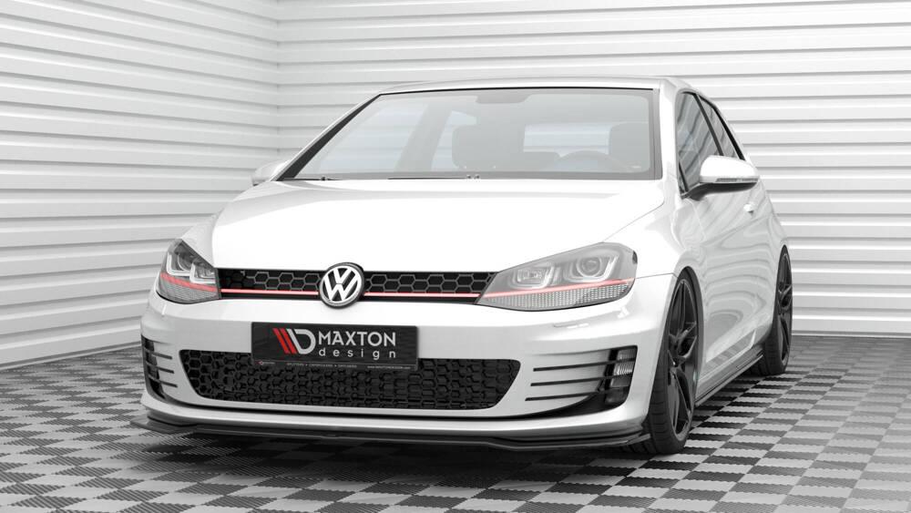 Front Lippe / Front Splitter / Frontansatz V.3 für VW Golf 7 GTI von Maxton Design