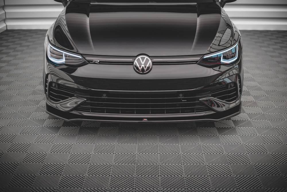 Front Lippe / Front Splitter / Frontansatz Racing mit Flaps für VW Golf 8 GTI von Maxton Design