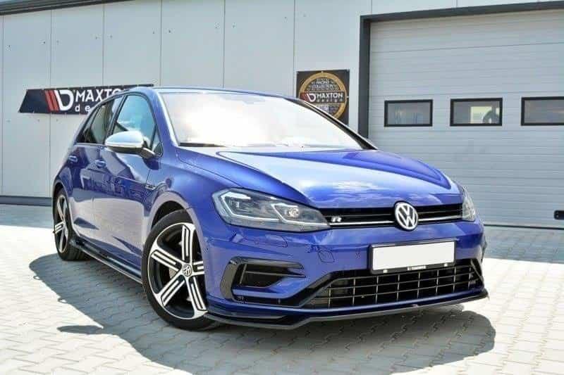 Front Splitter / Cup Schwert / Frontansatz V.3 für VW Golf 7 R Facelift von Maxton Design