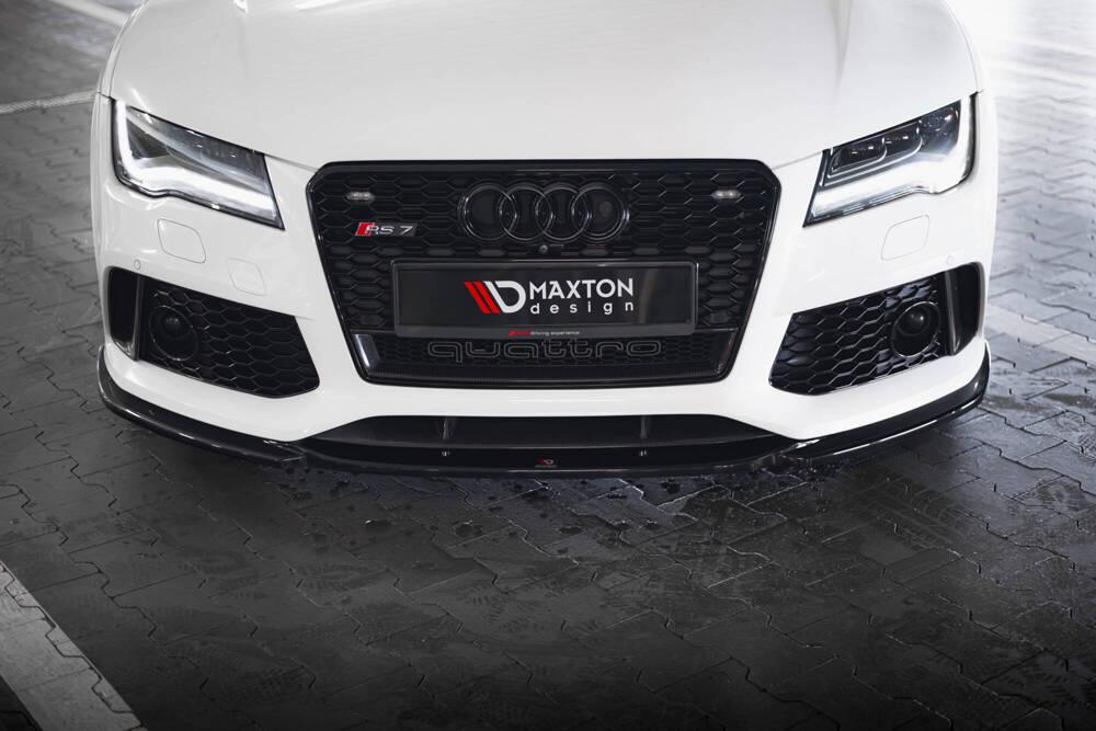 Front Lippe / Front Splitter / Frontansatz V.4 für Audi RS7 C7 Facelift von Maxton Design