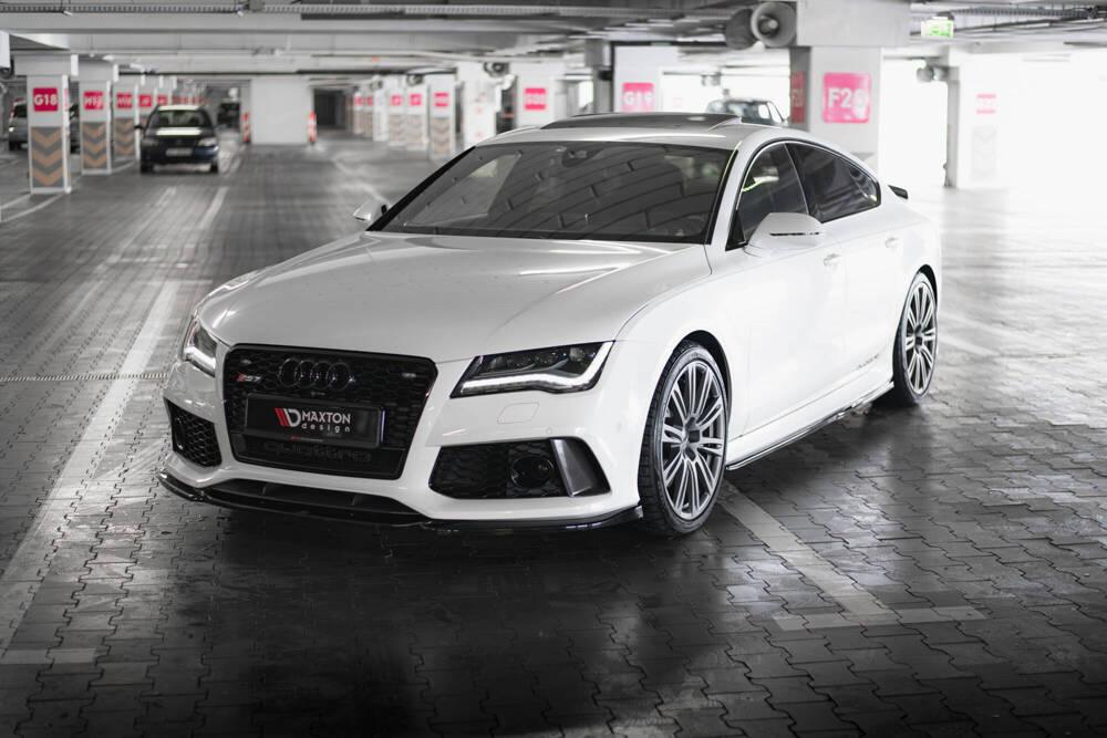 Front Lippe / Front Splitter / Frontansatz V.4 für Audi RS7 C7 Facelift von Maxton Design