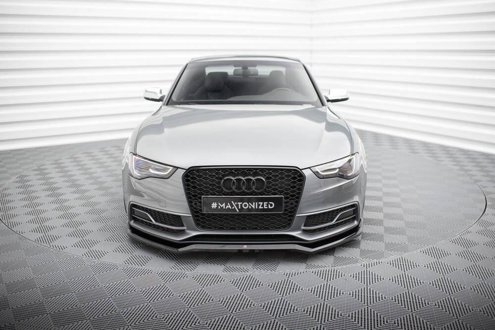 Front Lippe / Front Splitter / Frontansatz V.4 für Audi A5 S-Line / S5 Coupe / Sportback 8T Facelift von Maxton Design