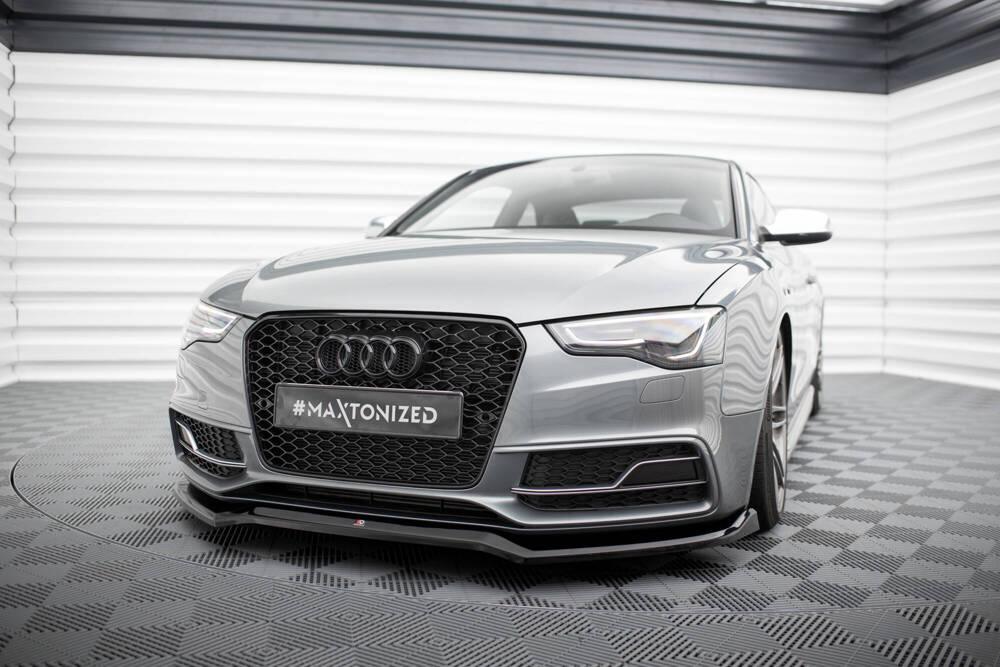 Front Lippe / Front Splitter / Frontansatz V.4 für Audi A5 S-Line / S5 Coupe / Sportback 8T Facelift von Maxton Design