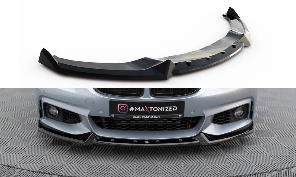 Front Lippe / Front Splitter / Frontansatz V.4 für BMW 4 F32 M-Paket von Maxton Design