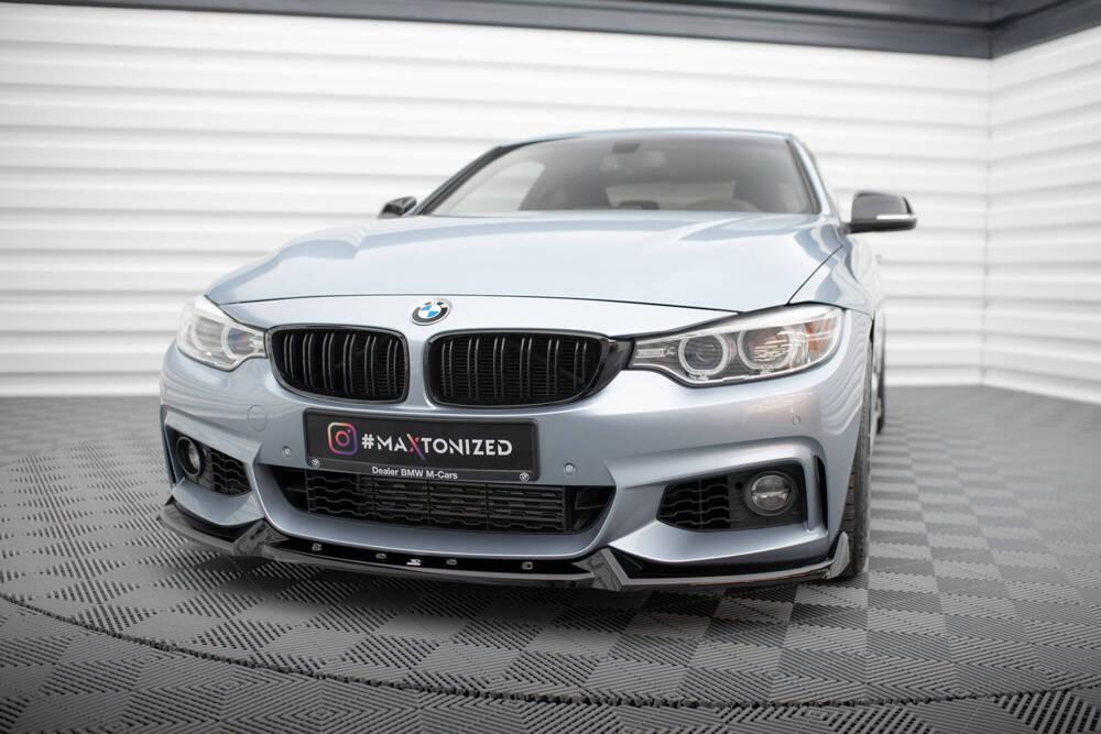 Front Lippe / Front Splitter / Frontansatz V.4 für BMW 4 F32 M-Paket von Maxton Design