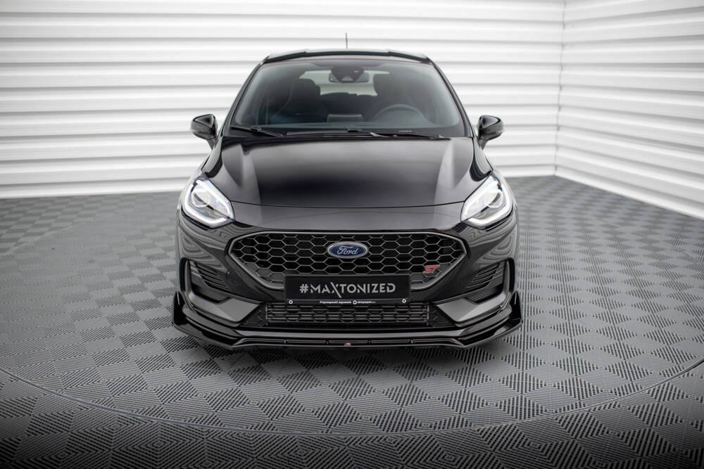 Front Lippe / Front Splitter / Frontansatz V.4 mit Flaps für Ford Fiesta ST MK8 Facelift von Maxton Design