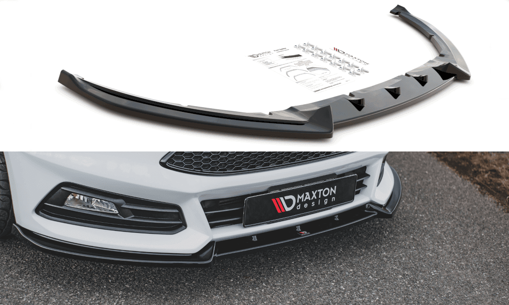 Front Diffusor / Front Splitter / Cup Schwert / Frontansatz V.4 für Ford Focus ST MK3 FL von Maxton Design