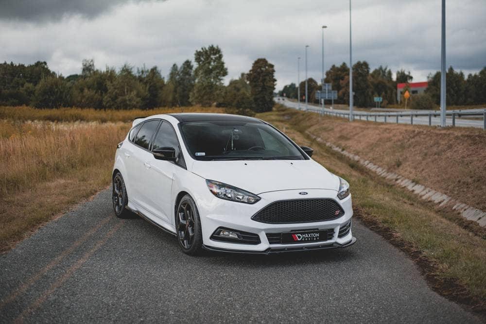 Front Diffusor / Front Splitter / Cup Schwert / Frontansatz V.4 für Ford Focus ST MK3 FL von Maxton Design