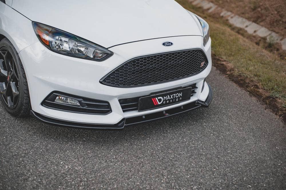 Front Diffusor / Front Splitter / Cup Schwert / Frontansatz V.4 für Ford Focus ST MK3 FL von Maxton Design