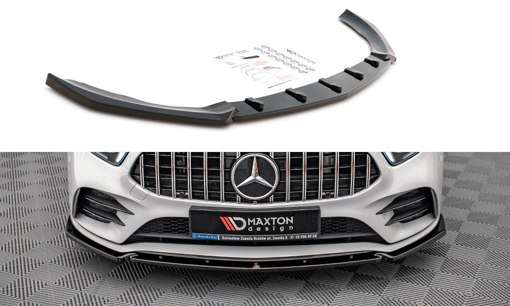 Front Splitter / Cup Schwert / Frontansatz V.4 für Mercedes A35 AMG W177 von Maxton Design