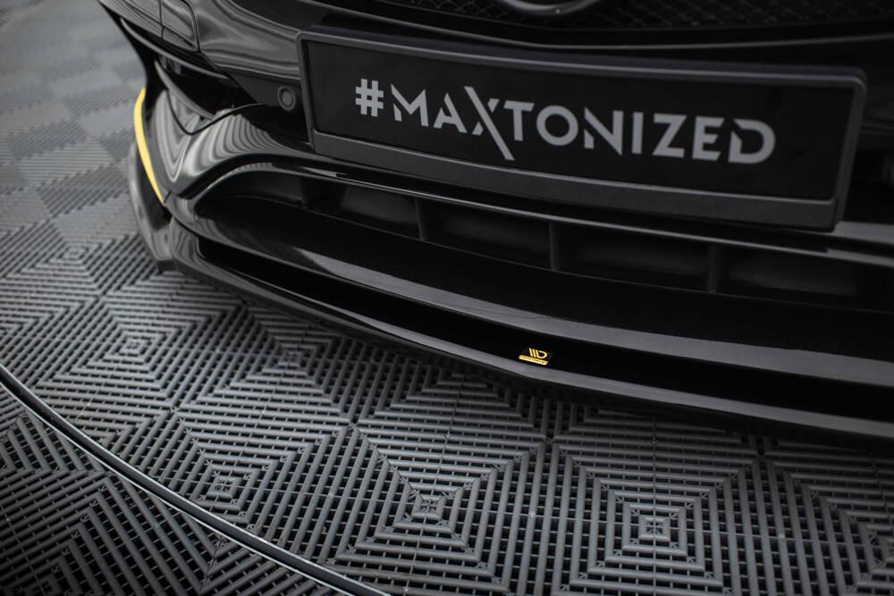 Front Lippe / Front Splitter / Frontansatz V.4 für Mercedes-Benz CLA 45AMG Aero C117 Facelift von Maxton Design