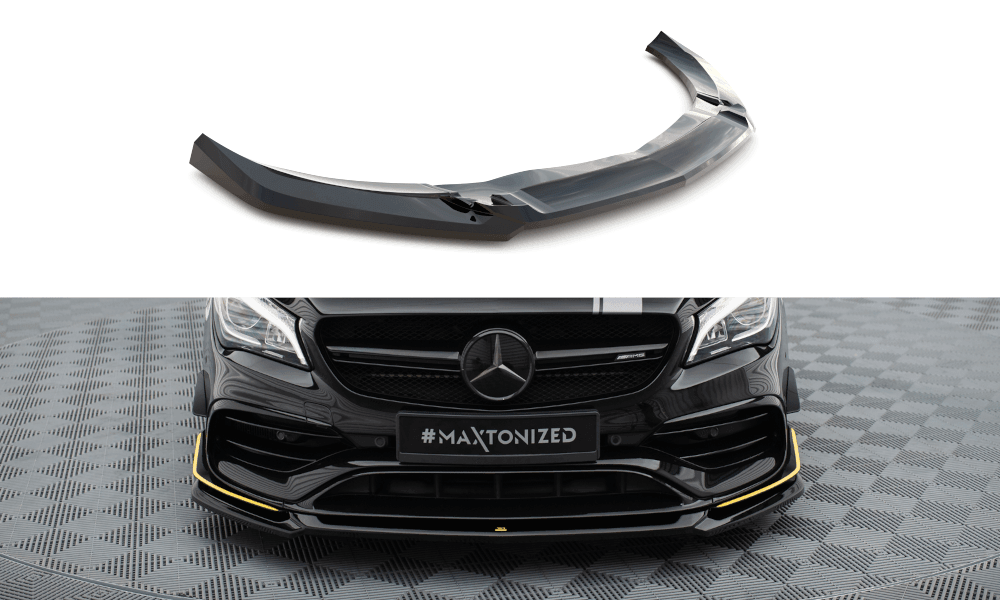 Front Lippe / Front Splitter / Frontansatz V.4 für Mercedes-Benz CLA 45AMG Aero C117 Facelift von Maxton Design