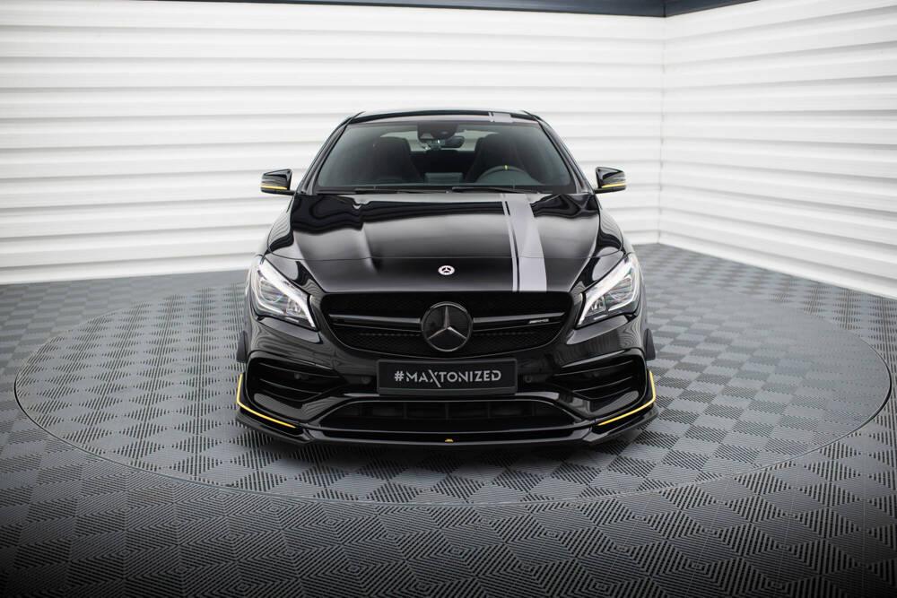 Front Lippe / Front Splitter / Frontansatz V.4 für Mercedes-Benz CLA 45AMG Aero C117 Facelift von Maxton Design