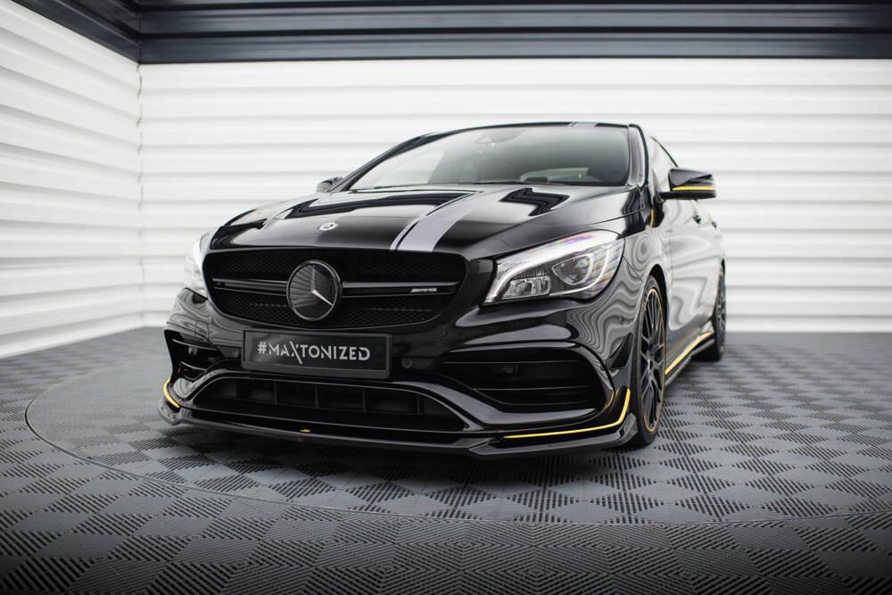 Front Lippe / Front Splitter / Frontansatz V.4 für Mercedes-Benz CLA 45AMG Aero C117 Facelift von Maxton Design