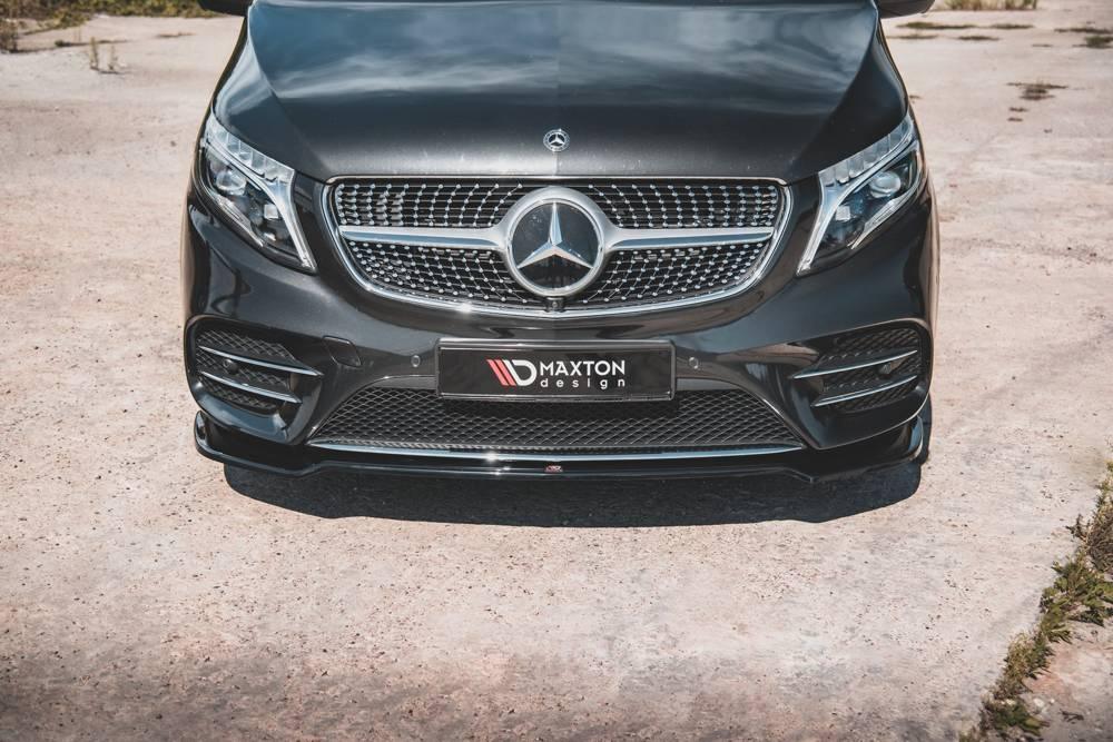 Front Lippe / Front Splitter / Frontansatz V.4 für Mercedes-Benz V-Klasse AMG-Line W447 Facelift von Maxton Design