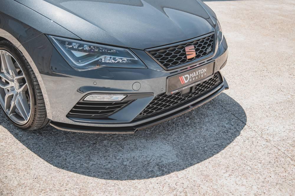 Front Splitter / Cup Schwert / Frontansatz V.4 für Seat Leon Cupra / FR Mk3 FL von Maxton Design