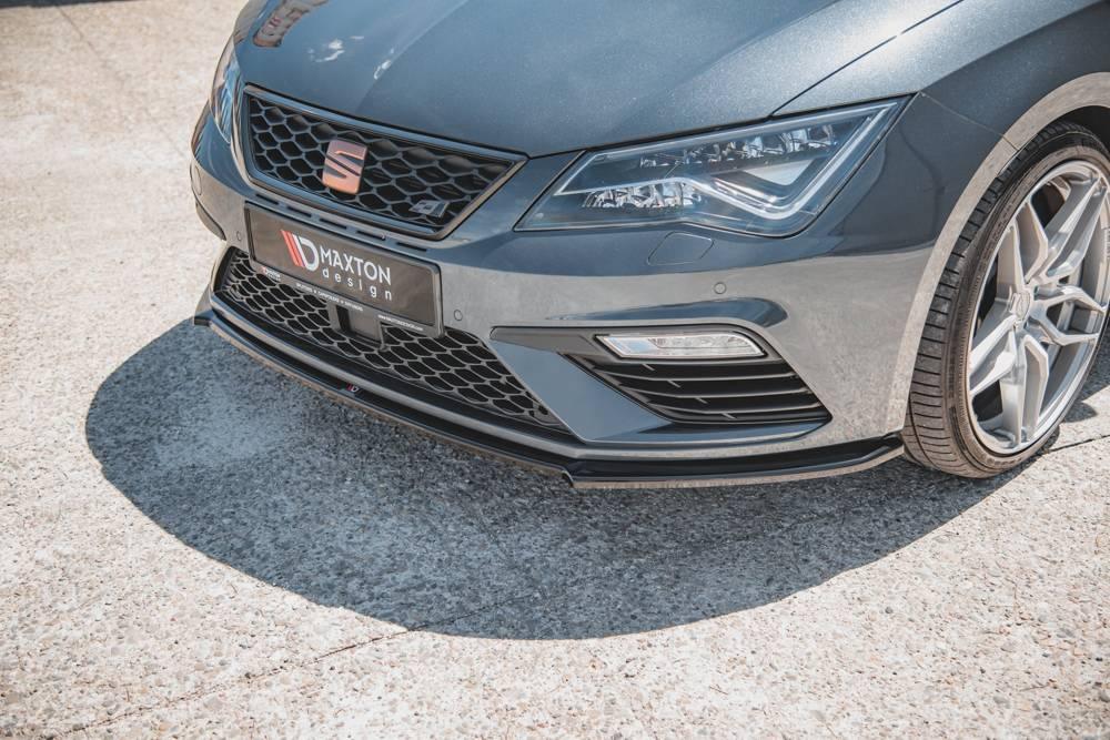 Front Splitter / Cup Schwert / Frontansatz V.4 für Seat Leon Cupra / FR Mk3 FL von Maxton Design