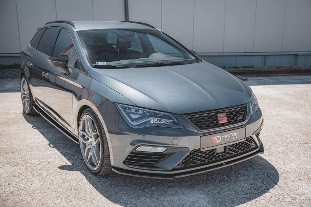 Front Splitter / Cup Schwert / Frontansatz V.4 für Seat Leon Cupra / FR Mk3 FL von Maxton Design