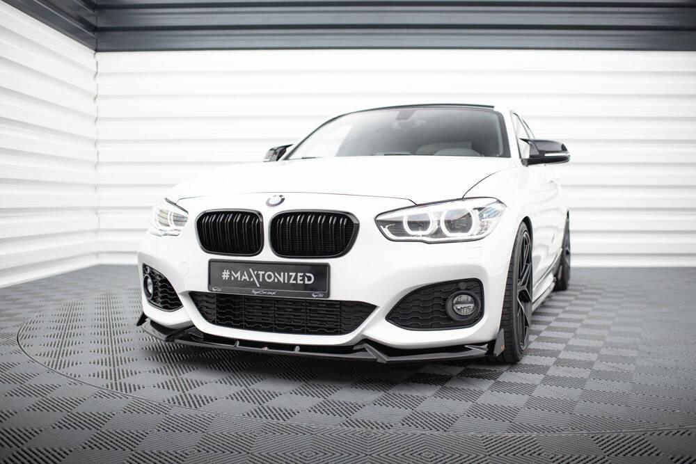 Front Lippe / Front Splitter / Frontansatz V.5 mit Flaps für BMW 1 M-Paket / M140i F20 Facelift von Maxton Design