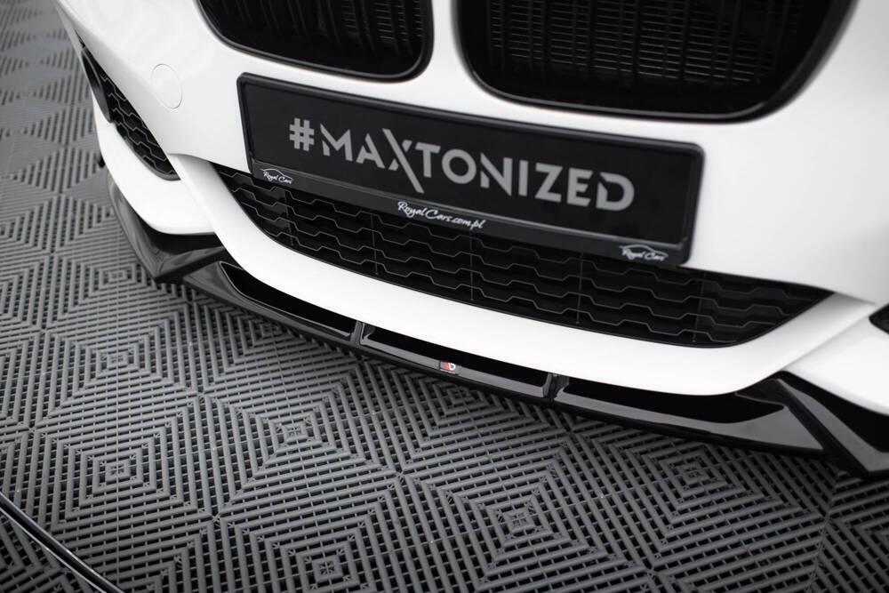 Front Lippe / Front Splitter / Frontansatz V.5 mit Flaps für BMW 1 M-Paket / M140i F20 Facelift von Maxton Design