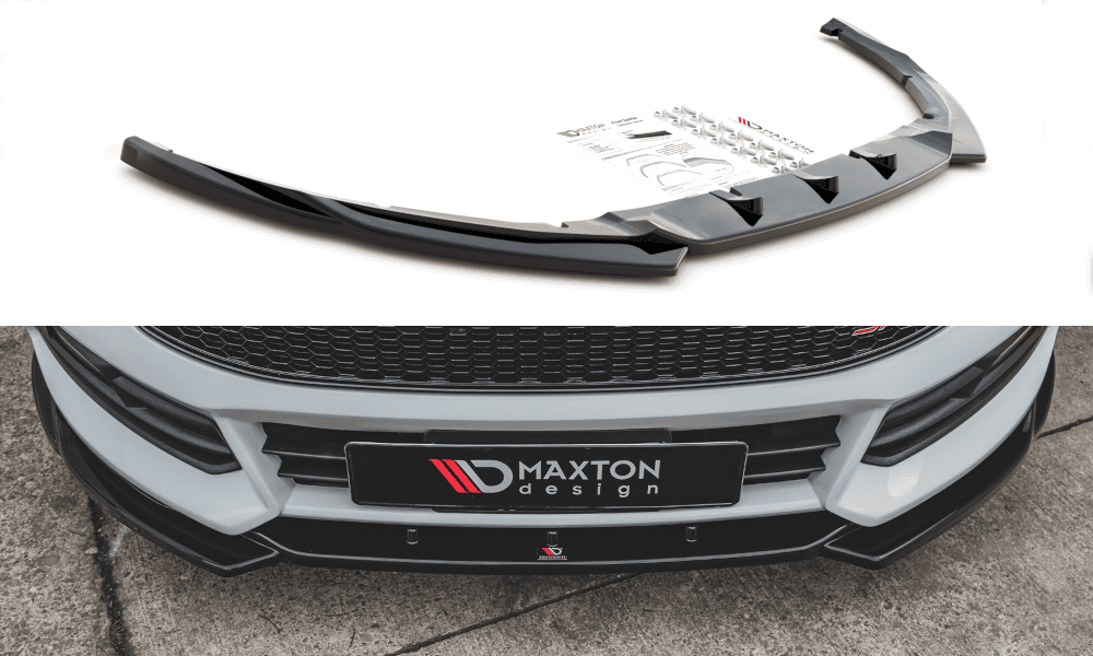 Front Diffusor / Front Splitter / Cup Schwert / Frontansatz V.5 für Ford Focus ST MK3 FL von Maxton Design