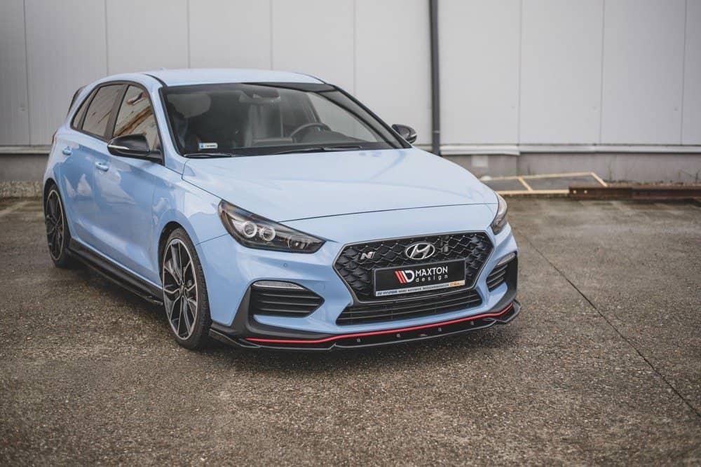 Front Diffusor / Front Splitter / Cup Schwert / Frontansatz V.5 für Hyundai I30 N MK3 Hatchback/Fastback von Maxton Design