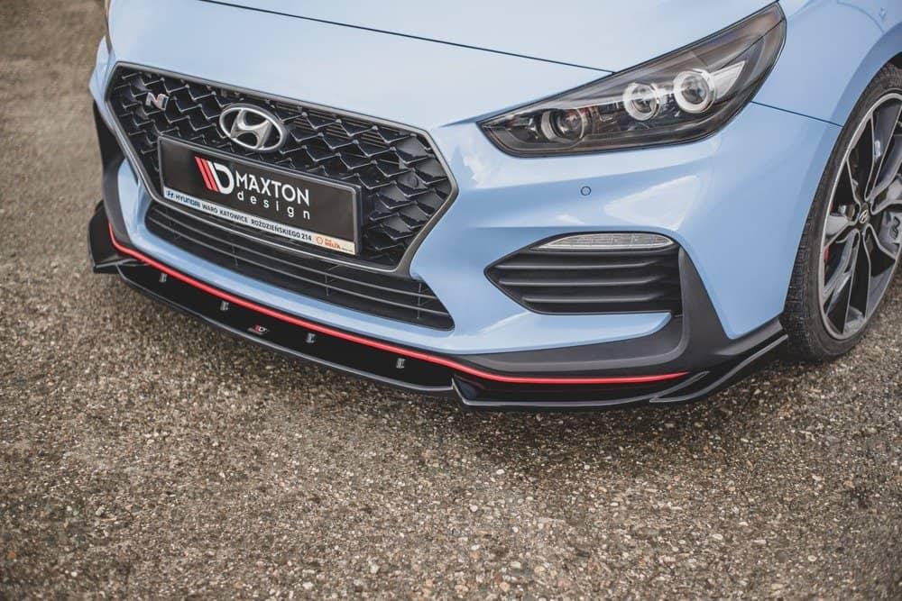 Front Diffusor / Front Splitter / Cup Schwert / Frontansatz V.5 für Hyundai I30 N MK3 Hatchback/Fastback von Maxton Design