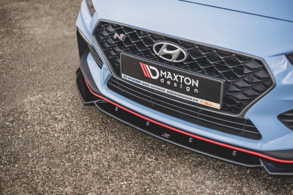 Front Diffusor / Front Splitter / Cup Schwert / Frontansatz V.5 für Hyundai I30 N MK3 Hatchback/Fastback von Maxton Design