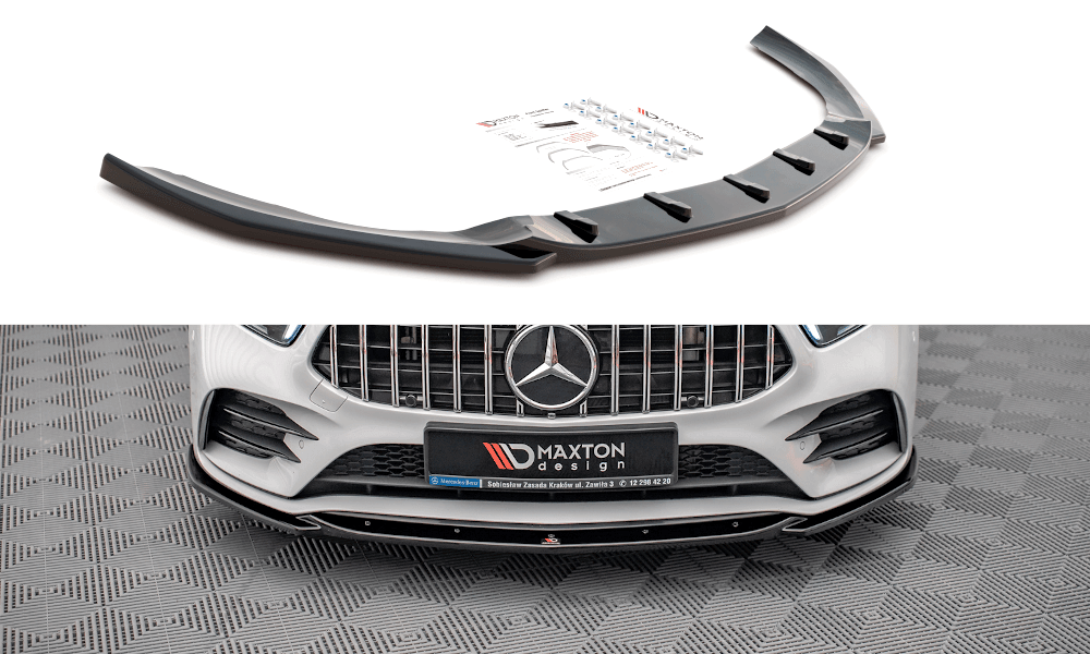 Front Splitter / Cup Schwert / Frontansatz V.5 für Mercedes A35 AMG W177 von Maxton Design