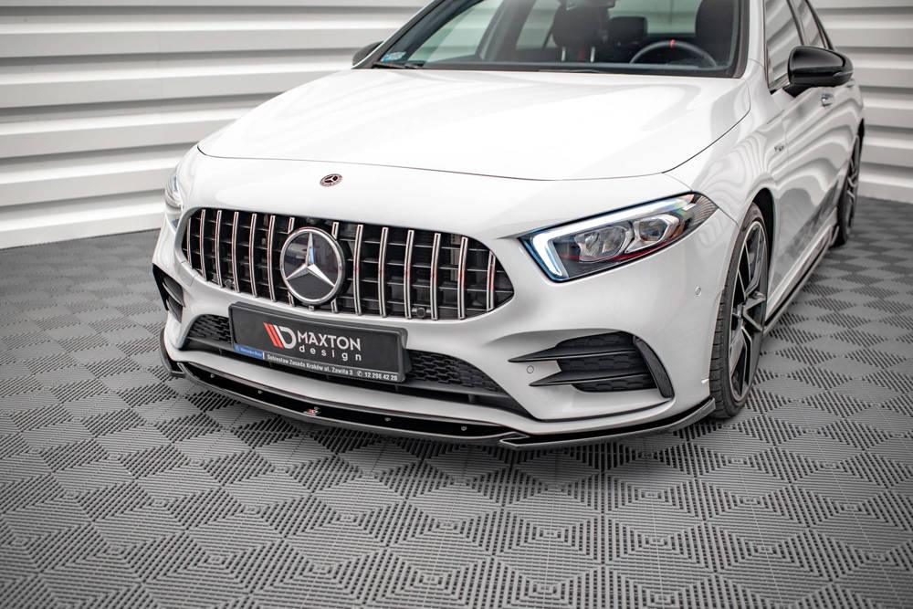 Front Splitter / Cup Schwert / Frontansatz V.5 für Mercedes A-Klasse AMG Line W177 von Maxton Design