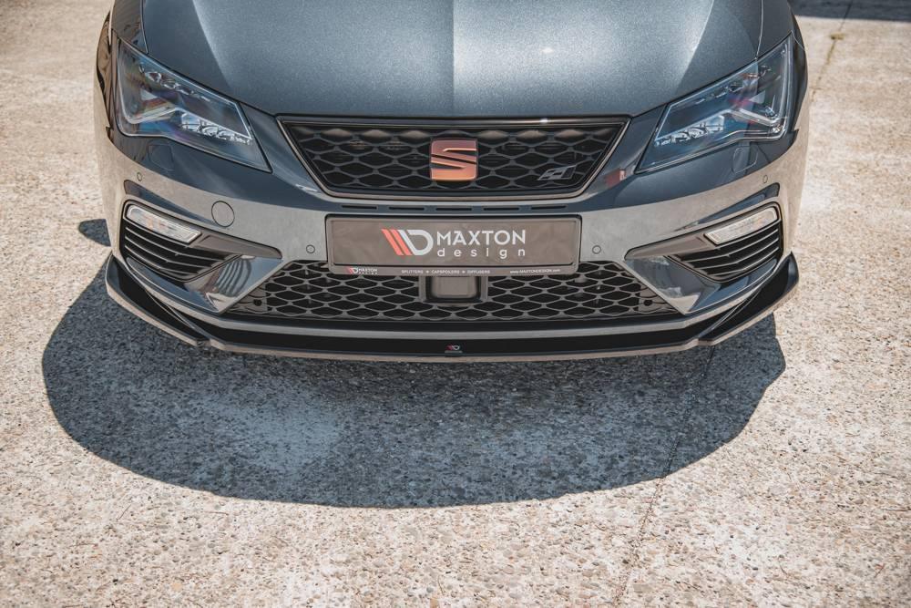 Front Splitter / Cup Schwert / Frontansatz V.5 für Seat Leon Cupra / FR Mk3 FL von Maxton Design