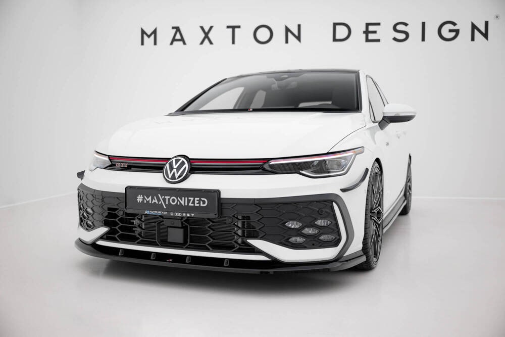 Front Lippe / Front Splitter / Frontansatz V.4 für VW Golf 8 R-Line Facelift von Maxton Design