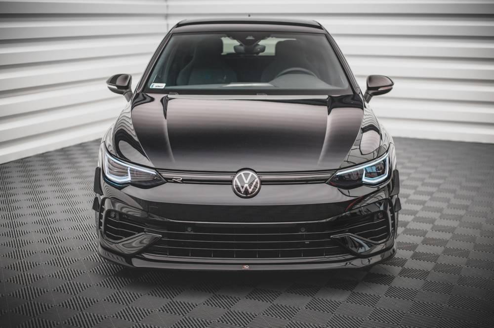 Front Lippe / Front Splitter / Frontansatz Racing mit Flaps für VW Golf 8 GTI von Maxton Design