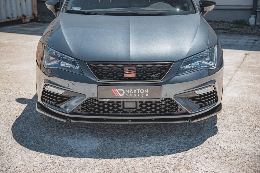 Front Splitter / Cup Schwert / Frontansatz V.6 für Seat Leon Cupra / FR Mk3 FL von Maxton Design