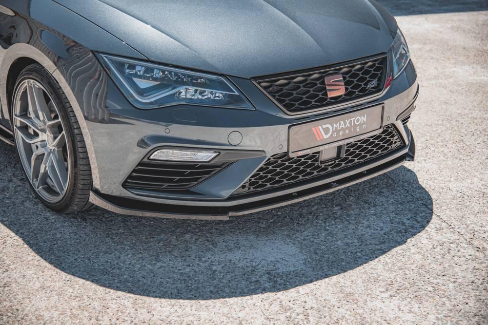 Front Splitter / Cup Schwert / Frontansatz V.6 für Seat Leon Cupra / FR Mk3 FL von Maxton Design